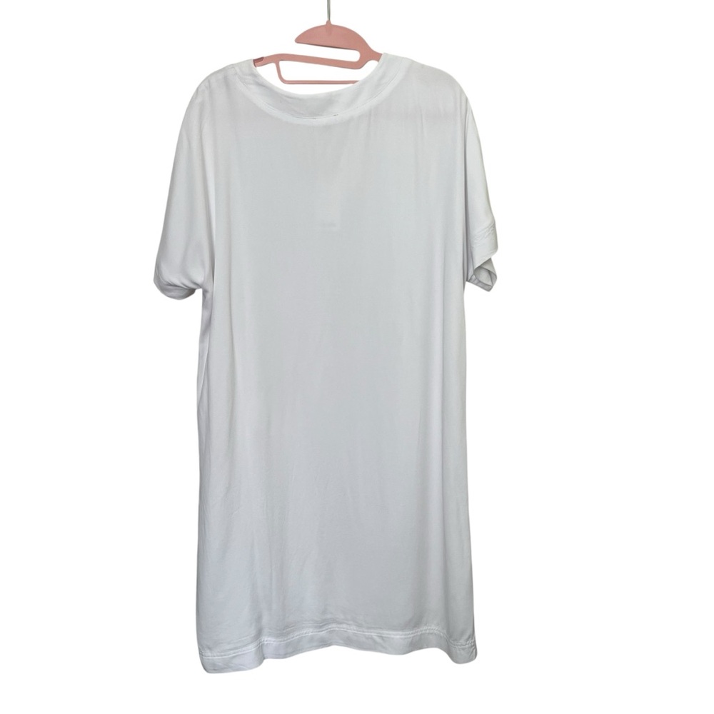 Splendid White V Neck Shift Dress Pockets Beach Cover Up Summer XS NWT - Picture 6 of 12